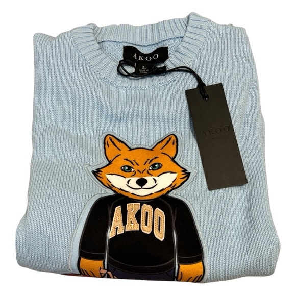 🆕 AKOO Men's Jr. Year Sweater - Blue - Size Large - Picture 1 of 8